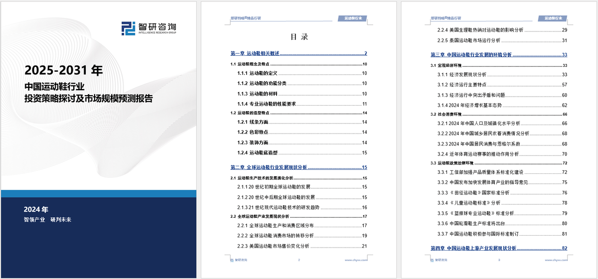 资前景研究报告（2025-2031年）球王会app中国运动鞋行业发展现状及投(图4)